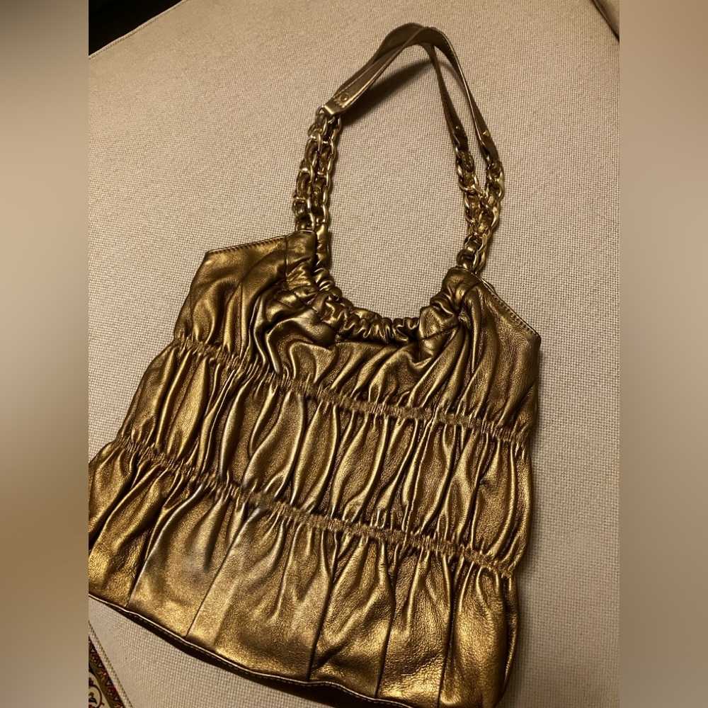 Michael by Michael Kors 80s vintage like Miami gold leather shoulder bag